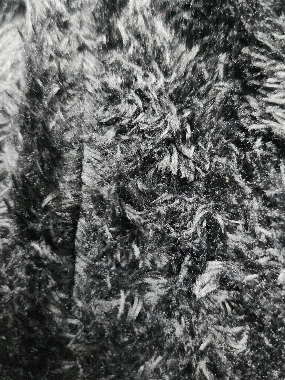 Gran Oriente Black Faux Leather And Faux Fur Hooded Winter Jacket Size Small